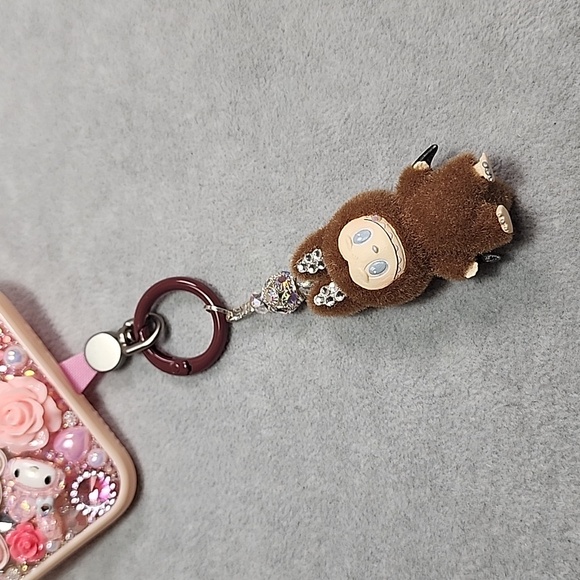 Brown Labubu Keychain with Crystal - Picture 1 of 4